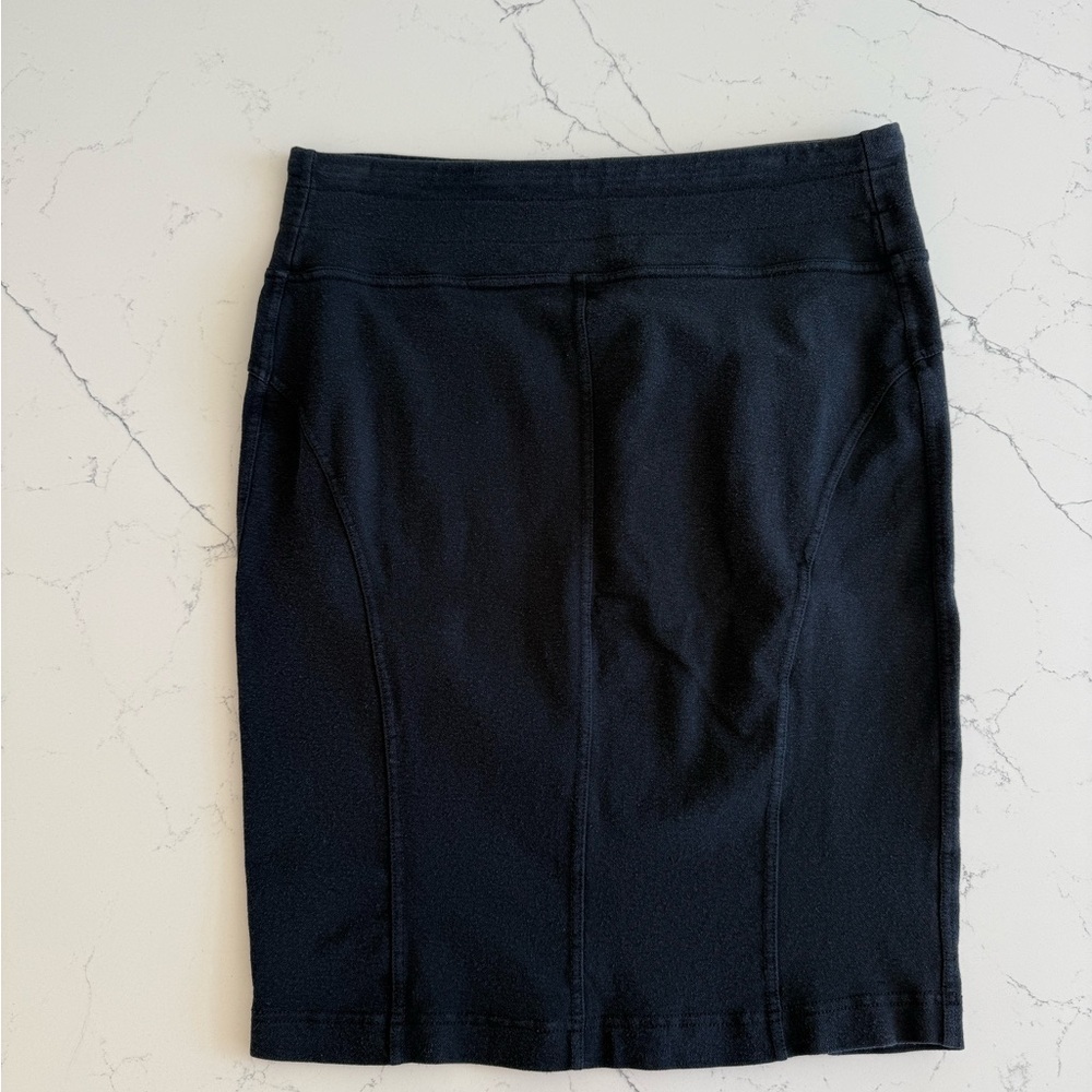 Prana Black Women's Midi Skirt - Sleek Panel Design size L